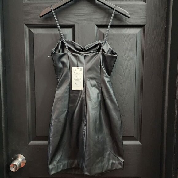 Zara Faux Leather Mini Dress - Picture 11 of 16